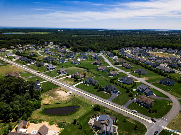 Streets aerial view | Hawkseye, Lewes, Delaware HOA Home Owners Association